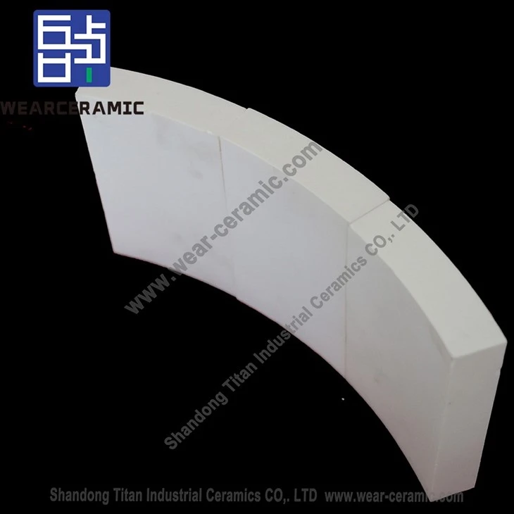Zirconium Aluminum Ceramic Curved Arc Lining Tiles